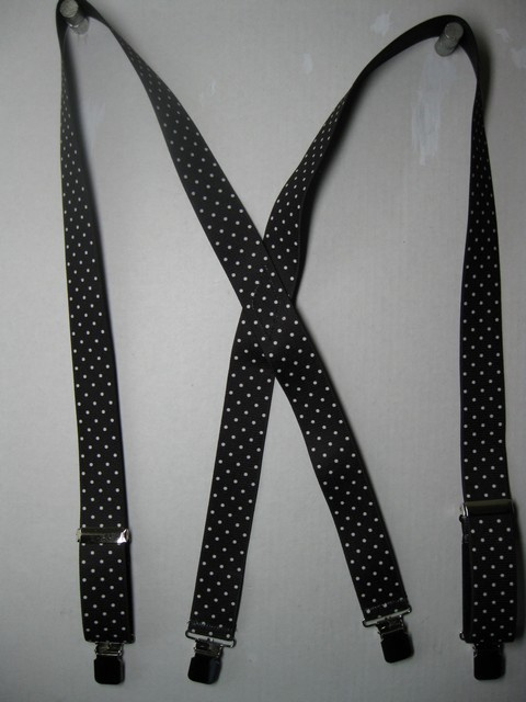 White Poka Dots on Black X style at Wholesale to the Public Prices!